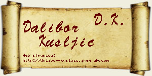 Dalibor Kušljić vizit kartica